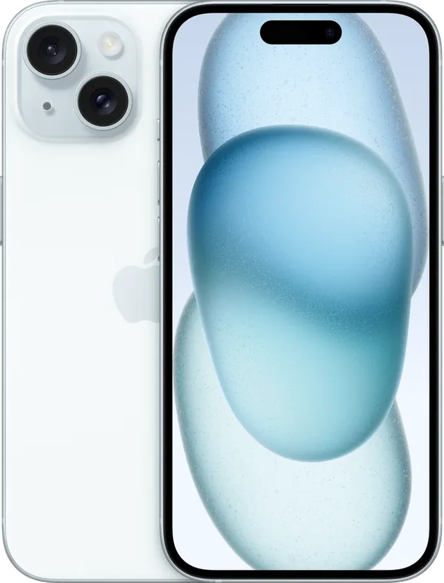 iPhone 15 Azul, traseira e frente